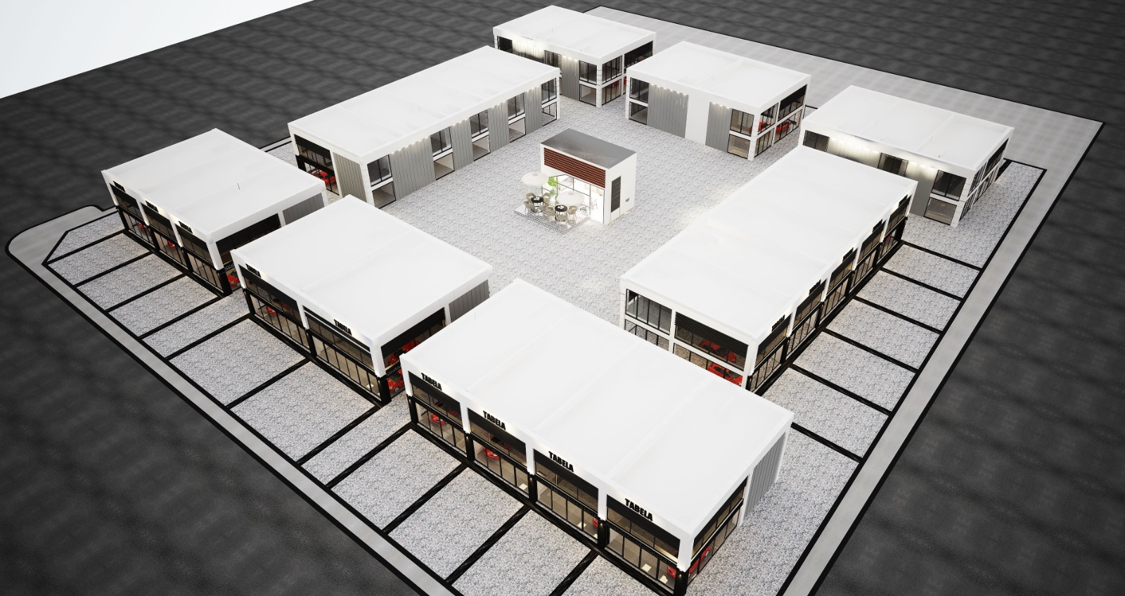 Han Oto Galeri Sitesi alternatif kuşbakışı yerleşimi