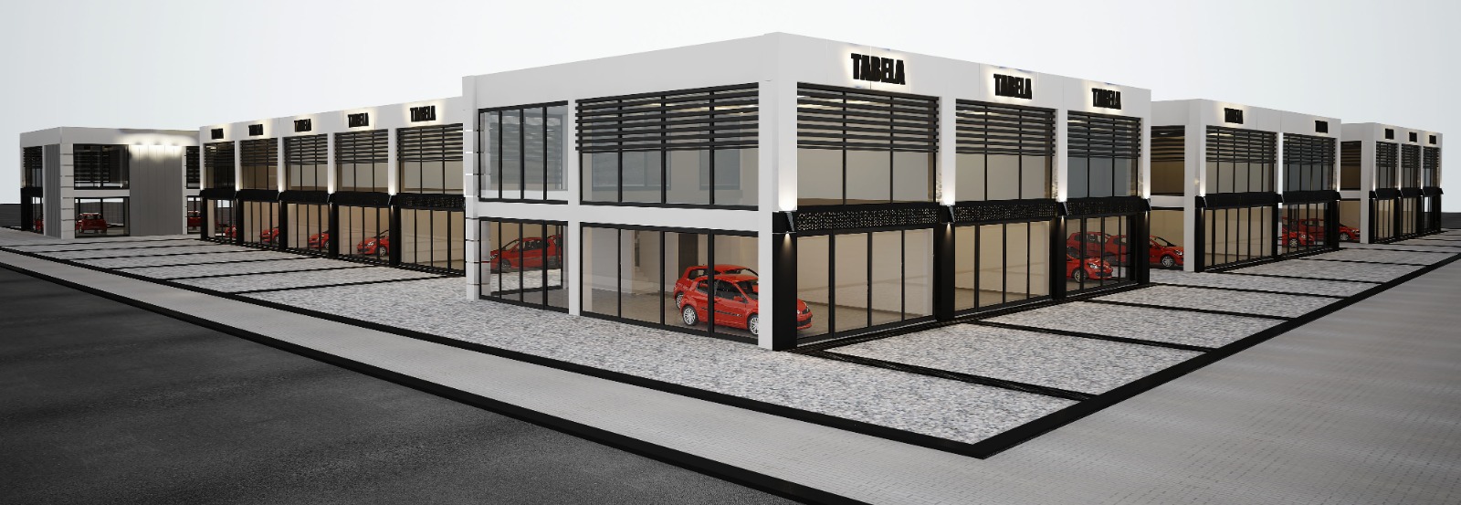 Han Oto Galeri Sitesi karşı köşe ve showroom görünümü
